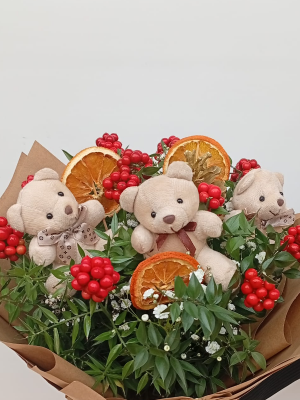  Manavgat Çiçek - sevimli Ayıcıklı Kokina Buketi 