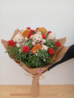  Manavgat Çiçekçiler - sevimli Ayıcıklı Kokina Buketi 