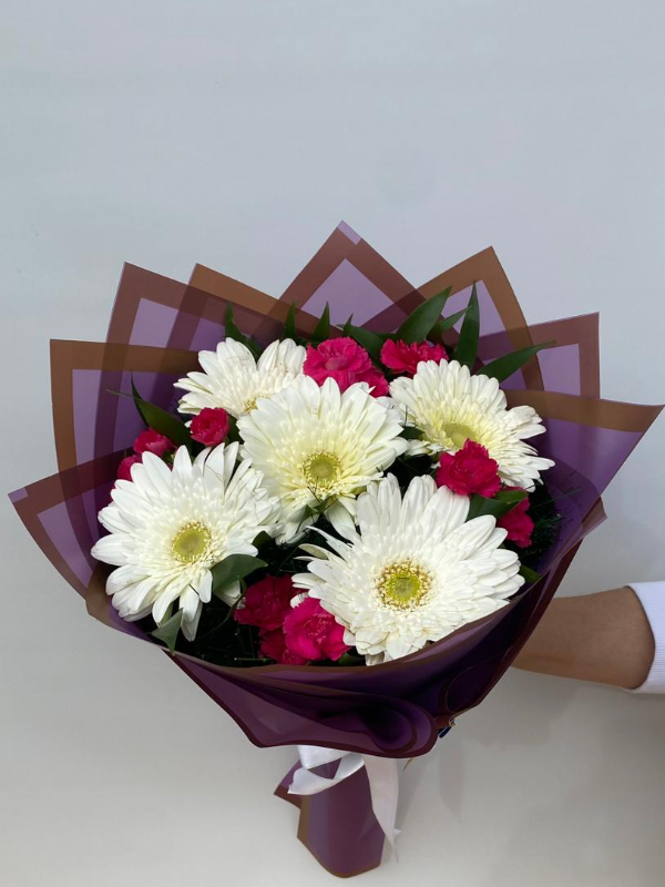  Manavgat Çiçek - Gerbera ve Karanfil Buketi