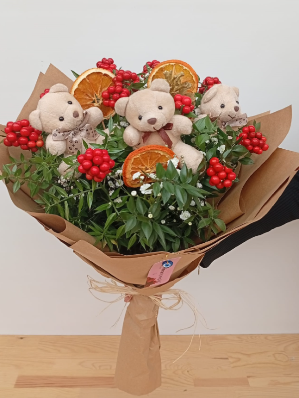  Manavgat Çiçekçiler - sevimli Ayıcıklı Kokina Buketi 